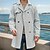 abordables Manteaux &amp; vestes-Homme Manteau Trench Trench-Coat Long du quotidien Vacances Automne hiver Polyester Coupe Vent Doux Vêtements d&#039;extérieur Vêtement Tenue Mode Classique Plein Poche Revers Double Boutonnage
