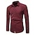 cheap Men&#039;s Non Iron Shirts-Men&#039;s Shirt Dress Shirt Button Up Shirt Plaid Wedding Party Red Green Gray Long Sleeve Lapel Spring &amp;  Fall Clothing Apparel