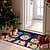 billige juletepper og matter-julepynt dørmatte quilting snømann kjøkkenmatte gulvmatte sklisikre teppe oljetett teppe innendørs utendørs matte soveromsdekor baderomsmatte inngangsteppe