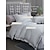 baratos Coleção de elite-Conjunto de cama com capa de edredom de 4 peças, 100% algodão orgânico, tecido macio e respirável, inclui capa de edredom e fronhas para um sono confortável