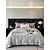 baratos Coleção de elite-Conjunto de cama com capa de edredom de 4 peças, 100% algodão orgânico, tecido macio e respirável, inclui capa de edredom e fronhas para um sono confortável