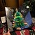 abordables Adornos-Tarjeta emergente 3D con forma de árbol de Navidad, tarjeta de felicitación, tarjeta emergente de Feliz Navidad, tarjeta de vacaciones de invierno, regalo para Año Nuevo, Navidad
