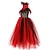 baratos Vampiros Sanguinários-Bruxa Vampiros Scarlet Witch Dia das Bruxas Roupa Fantasia fantasia Noite de Walpurgis Crianças Para Meninas Carnaval Espetáculo Festa Fantasias fáceis de Halloween Vestir-se