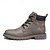 cheap Work Boots-Men&#039;s Brown Leather Work Boots, Durable Lace-Up Ankle Boots with Rugged Sole, Perfect for Outdoor Activities, Construction, and Casual Wear