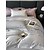 baratos Coleção de elite-Conjunto de cama com capa de edredom de 4 peças, 100% algodão orgânico, tecido macio e respirável, inclui capa de edredom e fronhas para um sono confortável