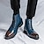 billige Ankelstøvler-tofarvede ankelstøvler i imiteret læder med snørelukning - stilfulde marineblå og brune støvler til fritidstøj og udendørsaktiviteter