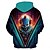 billige Hættetrøjer-Det Klovn Dræberklovn Hattetrøje Pullover Halloween 3D Grafisk Til Par Herre Dame Voksne Halloween Karneval Maskerade 3D-udskrivning Fest Afslappet / Hverdag