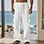 ieftine Vacanţă-Bărbați Pantaloni de in Pantaloni Pantaloni de vară Pantaloni de plajă Buzunar Cordon Talie elastică Simplu Confort Respirabil Vacanță Zilnic Concediu Hawaiană Boho Verde Militar Negru