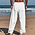 ieftine Vacanţă-Bărbați Pantaloni de in Pantaloni Pantaloni de vară Pantaloni de plajă Buzunar Cordon Talie elastică Simplu Confort Respirabil Vacanță Zilnic Concediu Hawaiană Boho Verde Militar Negru