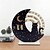 abordables Fournitures pour fêtes et fêtes-calendrier perpétuel en bois disques de lune en bois calendrier circulaire disques de lune calendrier signe de calendrier en bois décor famille artisanat en bois art mural ornement