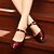 preiswerte Schuhe für Standardtanz und Modern Dance-Damen Schuhe für modern Dance Abiball Für den Ballsaal Square Dance Übergrössen Absätze Kubanischer Absatz Schnalle Erwachsene Dunkelrot Schwarz Weiß