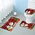 billige Christmas Bath-Baderom Badematter Jul 3 PC Badet Matte Sett Flonel Antiskli