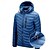 billiga Pufferjackor-Herr Quiltad jacka Pufferjacka Puffer vinterjacka Vinter Utomhus Isolerad komprimerbart Lättvikt Avtagbar huva Ytterkläder Lätt pufferjacka Puffy Coat Helöppnande blixtlås Fiske Klättring Camping