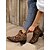 cheap Ankle Boots-Women&#039;s Leopard Print Ankle Boots with Buckle Strap, Casual Western Style, Comfortable Low Heel for Everyday Wear