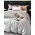 baratos Coleção de elite-Conjunto de cama com capa de edredom de 4 peças, 100% algodão orgânico, tecido macio e respirável, inclui capa de edredom e fronhas para um sono confortável