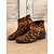 cheap Ankle Boots-Women&#039;s Leopard Print Ankle Boots with Buckle Strap, Casual Western Style, Comfortable Low Heel for Everyday Wear