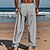 ieftine Vacanţă-Bărbați Pantaloni de in Pantaloni Pantaloni de vară Pantaloni de plajă Buzunar Cordon Talie elastică Simplu Confort Respirabil Vacanță Zilnic Concediu Hawaiană Boho Verde Militar Negru