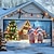 cheap Christmas Garage Door Covers-Christmas Outdoor Garage Door Cover Xmas Banner Highland Cattle Large Christmas Backdrop Decoration for Holiday Outdoor Garage Door Home Wall Decorations