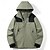 billige Fleece og 3 i 1 jakker-Herre Dame Turjakke Vinter utendørs Vanntett Vindtett Forside Glidelås Lett jakke Hellengdes glidelås Camping / fotturer / grotting Svart Krystall Grønn Kakifarget Grå