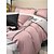 baratos Coleção de elite-Conjunto de cama com capa de edredom de 4 peças, 100% algodão orgânico, tecido macio e respirável, inclui capa de edredom e fronhas para um sono confortável