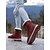 baratos Botas de neve e inverno-botas de inverno femininas impermeáveis com cadarço vermelho, forro de pelúcia e sola antiderrapante – botas de neve estilosas para clima frio