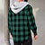 voordelige Overhemden voor heren-Voor heren Overhemd Flanellen hemd Raster Buiten Straat Wit Rood Groen Lange mouw Capuchon Lente &amp; Herfst Kleding