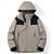 billige Fleece og 3 i 1 jakker-Herre Dame Turjakke Vinter utendørs Vanntett Vindtett Forside Glidelås Lett jakke Hellengdes glidelås Camping / fotturer / grotting Svart Krystall Grønn Kakifarget Grå
