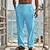 ieftine Vacanţă-Bărbați Pantaloni de in Pantaloni Pantaloni de vară Pantaloni de plajă Buzunar Cordon Talie elastică Simplu Confort Respirabil Vacanță Zilnic Concediu Hawaiană Boho Verde Militar Negru