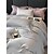 baratos Coleção de elite-Conjunto de cama com capa de edredom de 4 peças, 100% algodão orgânico, tecido macio e respirável, inclui capa de edredom e fronhas para um sono confortável