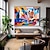 cheap People Paintings-Handmade Colorful mordern firgure Oil Painting on Canvas Large hand painted Abstract Textured persons painting Wall Art Contemporary Minimalist artwork wall painting for Living Room bedroom home Decor