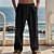 ieftine Vacanţă-Bărbați Pantaloni de in Pantaloni Pantaloni de vară Pantaloni de plajă Buzunar Cordon Talie elastică Simplu Confort Respirabil Vacanță Zilnic Concediu Hawaiană Boho Verde Militar Negru
