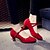 preiswerte Schuhe für Standardtanz und Modern Dance-Damen Schuhe für modern Dance Abiball Für den Ballsaal Square Dance Übergrössen Absätze Kubanischer Absatz Schnalle Erwachsene Dunkelrot Schwarz Weiß