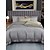 baratos Coleção de elite-Conjunto de cama com capa de edredom de 4 peças, 100% algodão orgânico, tecido macio e respirável, inclui capa de edredom e fronhas para um sono confortável
