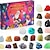 cheap Party Supplies-1pc Christmas Gemstone Advent Calendar, 24 Natural Crystal Gemstones Stone, Gemstones To Open Each Day For Learning Collection, Gemstone Christmas Advent Calendar For Girls Boys Geology Enthusiasts, h