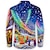 cheap Christmas Scene Outfit-Christmas Men&#039;s Ugly Christmas Shirt Button Up Shirt Long Sleeve Casual Party Evening Wear Daily Fall Winter Spring &amp; Summer Shirt Collar Button Up 3D Print Blue