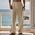 ieftine Vacanţă-Bărbați Pantaloni de in Pantaloni Pantaloni de vară Pantaloni de plajă Buzunar Cordon Talie elastică Simplu Confort Respirabil Vacanță Zilnic Concediu Hawaiană Boho Verde Militar Negru