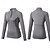 abordables T-shirts et Débardeurs de Course-Femmes T-shirt de course Fermeture éclair manche longue Haut à fermeture éclair Occasionnel Athleisure Automne Couleur Unie Séchage Rapide Doux Respirant Entraînement en salle Marche Jogging Tenue de