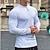 cheap Running Tee &amp; Tank Tops-Men&#039;s Athletic Shirt Gym Shirt Fitness Shirt Padded Compression Shirt Quarter Zip Long Sleeve Jersey Casual Athleisure Fall Solid Colored Spandex Quick Dry Soft Breathable Gym Workout Walking Jogging
