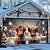 cheap Christmas Garage Door Covers-Christmas Outdoor Garage Door Cover Xmas Banner Highland Cattle Large Christmas Backdrop Decoration for Holiday Outdoor Garage Door Home Wall Decorations