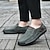 baratos Sapatos Casuais Slip-On-mocassins masculinos casuais, sapatos leves e respiráveis de couro sintético com sola antiderrapante, perfeitos para uso diário e atividades ao ar livre