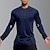 cheap Running Tee &amp; Tank Tops-Men&#039;s Athletic Shirt Gym Shirt Fitness Shirt Padded Compression Shirt Quarter Zip Long Sleeve Jersey Casual Athleisure Fall Solid Colored Spandex Quick Dry Soft Breathable Gym Workout Walking Jogging