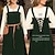 baratos Vestir-Retro Vintage Medieval Renascentista Até o Tornozelo Overdress Vestido Túnica Normal Viking Tubinho Decote V Fantasia Mulheres Viking Dia Das Bruxas Carnaval LARP Ren Faire Adulto Vestido Avental