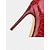 preiswerte Modische Stiefel-rote Stiefeletten mit Krokoprägung und Schnürung im Stiletto-Stil – sexy Damenstiefel mit hohem Absatz und spitzer Spitze für Party und Abendgarderobe