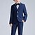 voordelige Jongens formeel pak-3-delig Ringdragerkostuums Jongens Kinderen Pak Formeel pak Kostuum en blazer Formele set Formeel Feest Modieus Stoer Streep Zak Zwart Marineblauw Polyester