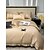 baratos Coleção de elite-Conjunto de cama com capa de edredom de 4 peças, 100% algodão orgânico, tecido macio e respirável, inclui capa de edredom e fronhas para um sono confortável