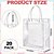 abordables Suministros para la fiesta-20 bolsas de regalo de plástico transparente reutilizables - bolsas de regalo de PVC de primera calidad para fiestas y eventos - duraderas, resistentes al agua y reutilizables (7,87 &quot;x 7,87&quot; x 3,15 &quot;)