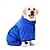 preiswerte Hundebekleidung &amp; Zubehör-Hunde Badehandtuch Trockenmantel für Hunde Modisch Winter Warm Modisch Komfortabel Innen Blau Hundebekleidung for Small Mittelmäßig Groß