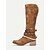 tanie Buty vintage-rustykalne brązowe buty damskie w stylu western z paskami ze sprzączką i detalami ze sznurka – styl vintage, idealne na nieformalne wyjścia i festiwale wiejskie