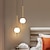abordables Éclairages pour îlot-lampe à suspension nordique boule de verre lampe à suspension boule de verre chambre chevet longue ligne lampe suspendue restaurant décoration lampe cantine bar