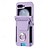 abordables Coques Samsung-téléphone Coque Pour Samsung Galaxy Z Flip 7 Z Flip 6 Z Flip 5 Z Flip 4 Z Flip 3 Coque Arrière Support Anneau avec Lanière Avec Dragonne Rétro TPU faux cuir
